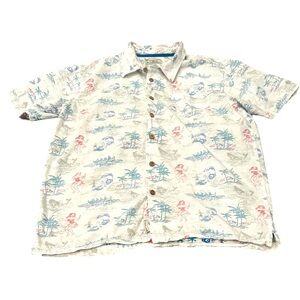 Honolua Hawaiian Button Up Shirt - Men's Size Large